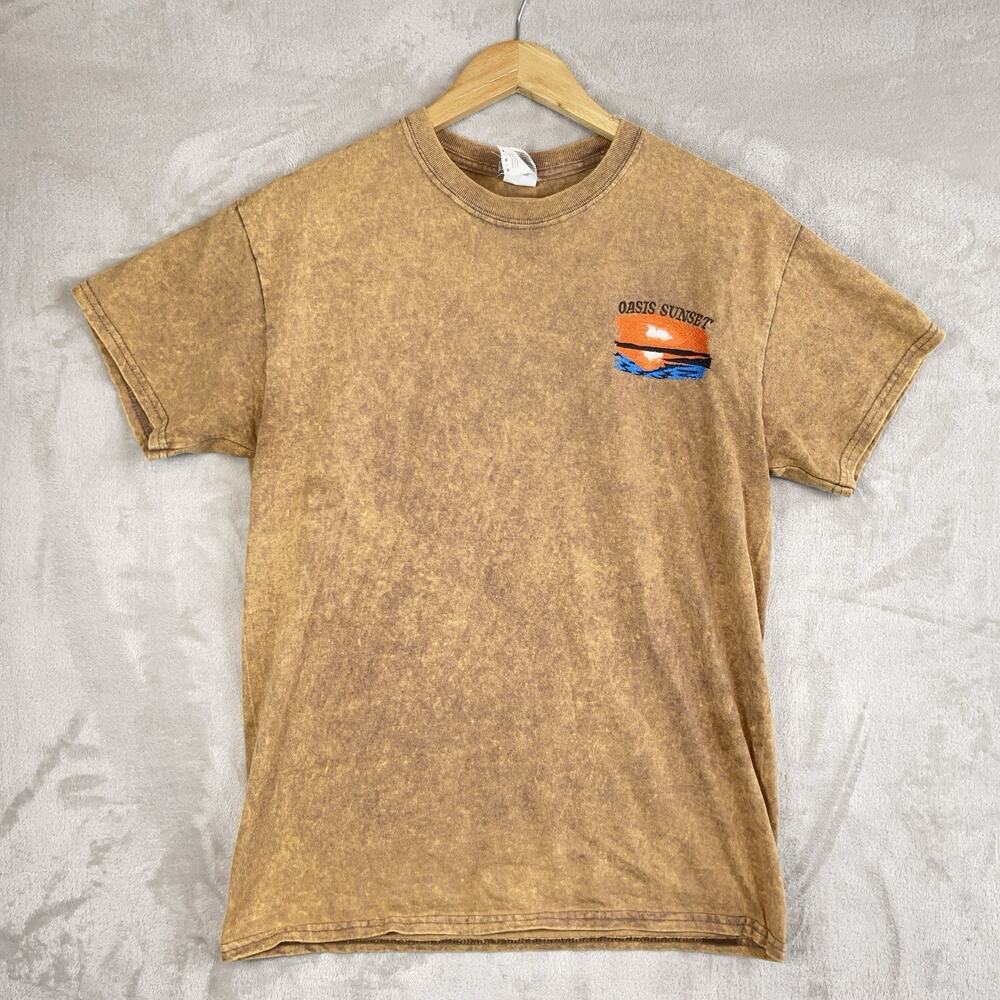 Gildan Ultra Oasis Sunset T Shirt Men's Medium Rust Earth Tones Skatercore